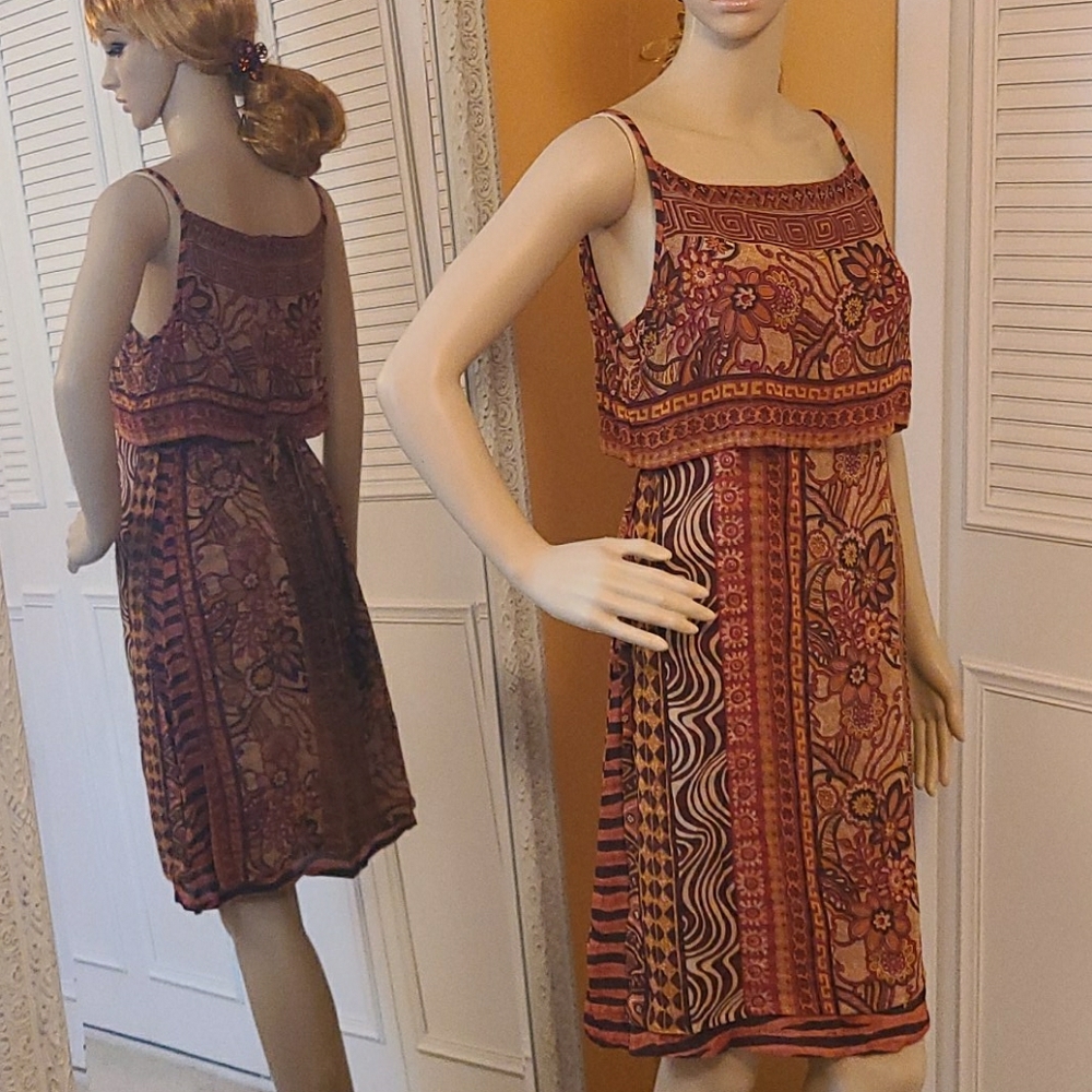 M.P.H. Mixed Fabric Dress